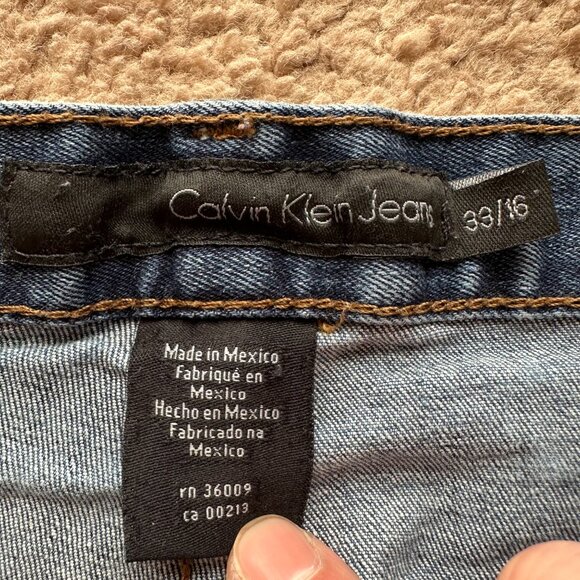 Calvin Klein Jeans Womens 16 33x31 Mid Rise Flare Fit Blue Medium Wash Denim - Picture 5 of 13